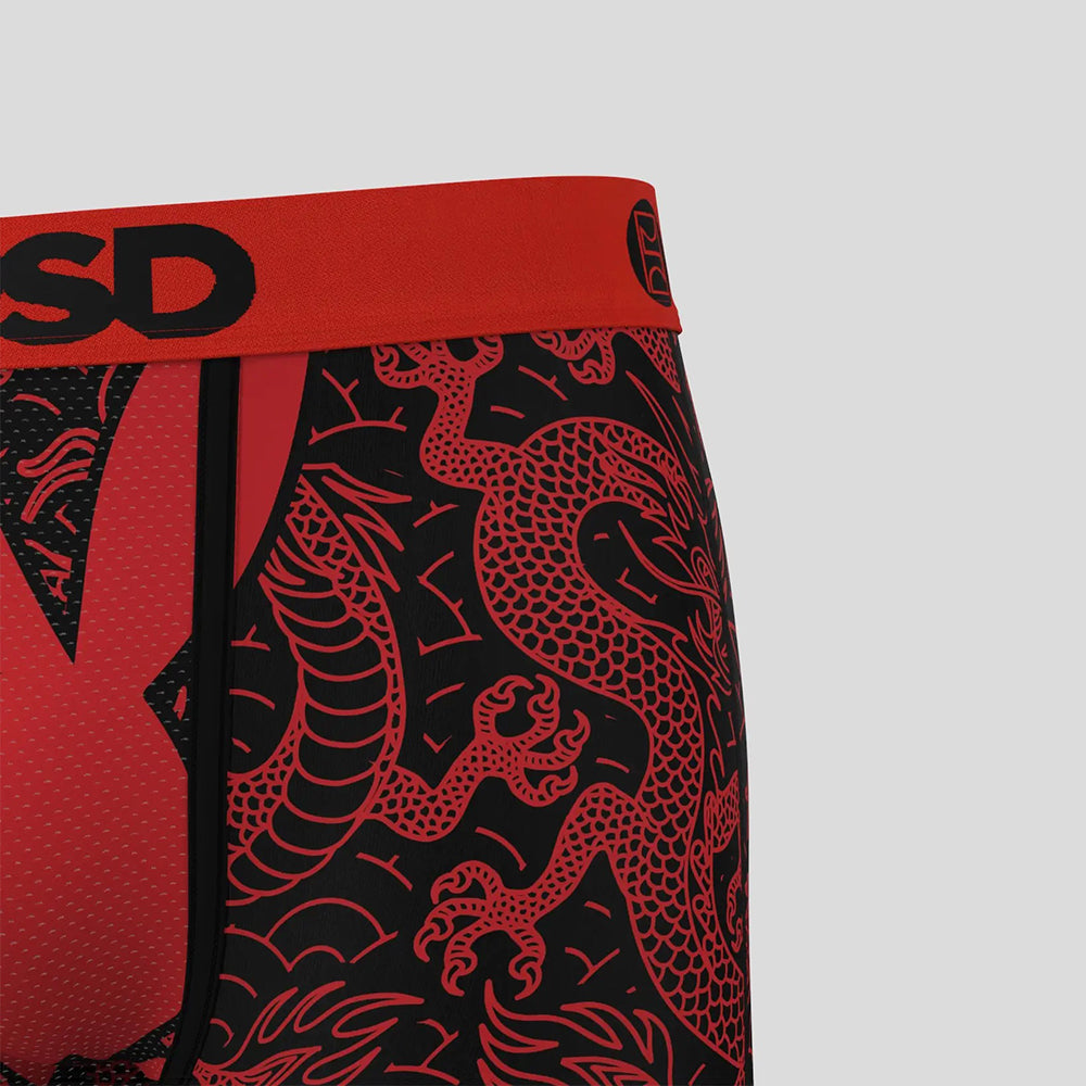 PLAYBOY- Boxer Briefs-Dragon-Red