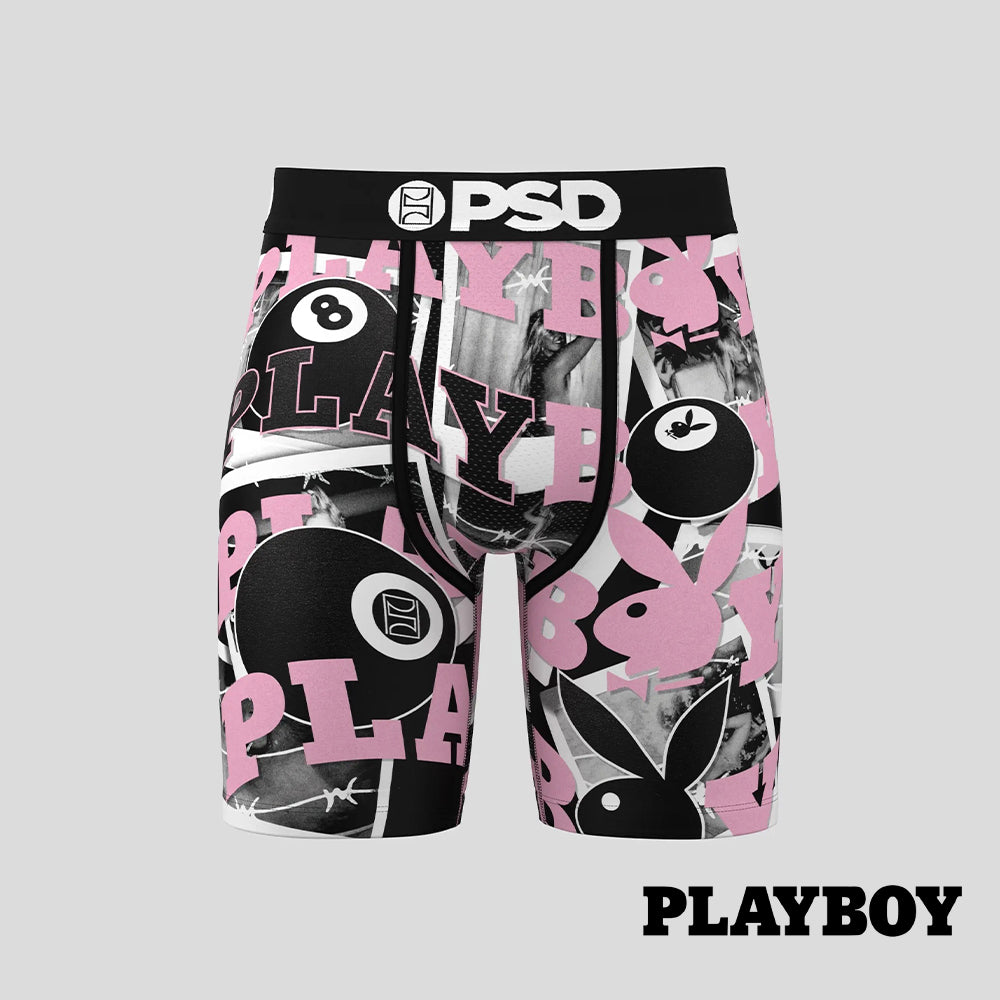 PLAYBOY-Boxer Briefs-Size 8 Ball-Black