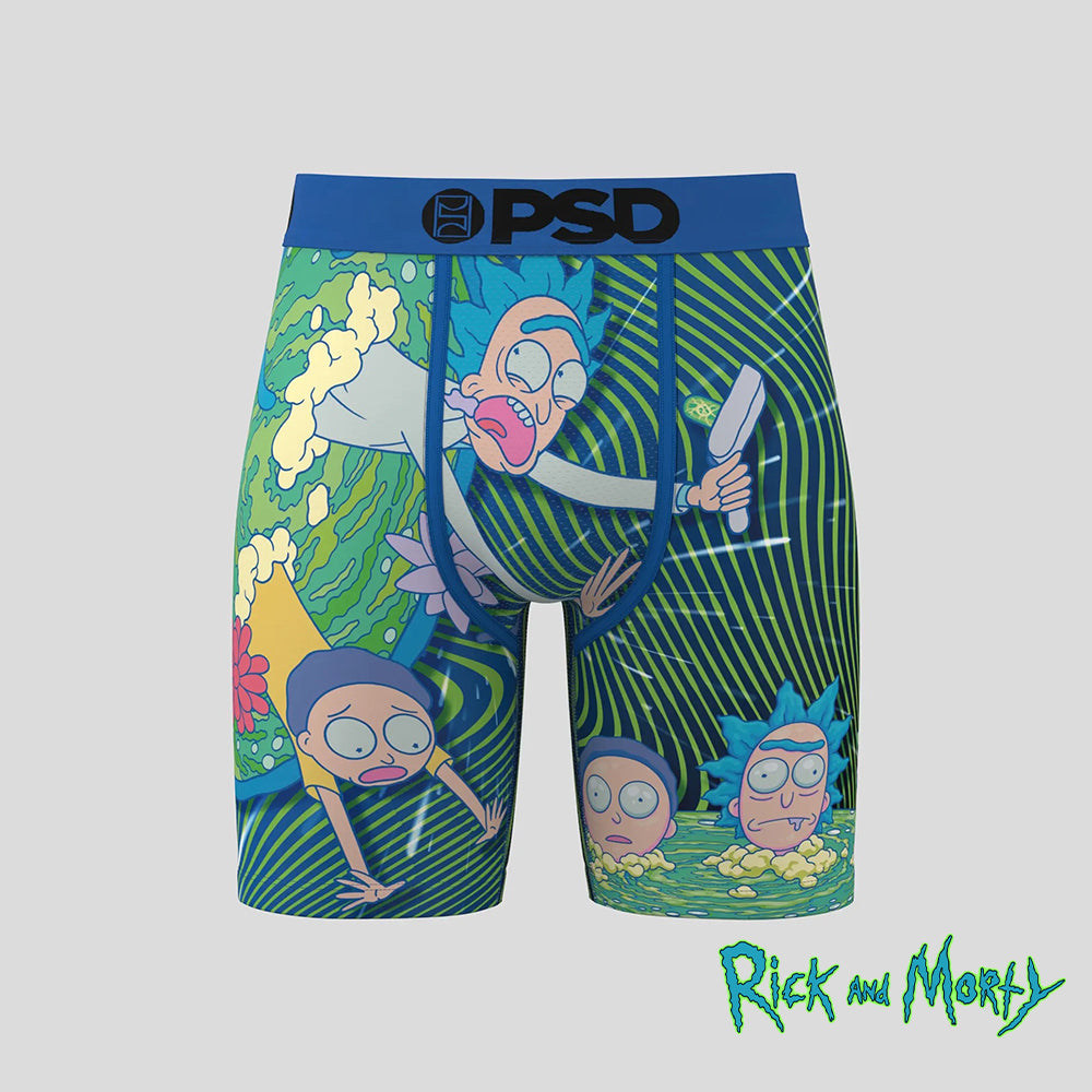 RICK AND MORTY-Boxer Briefs-Laser Wave-Blue