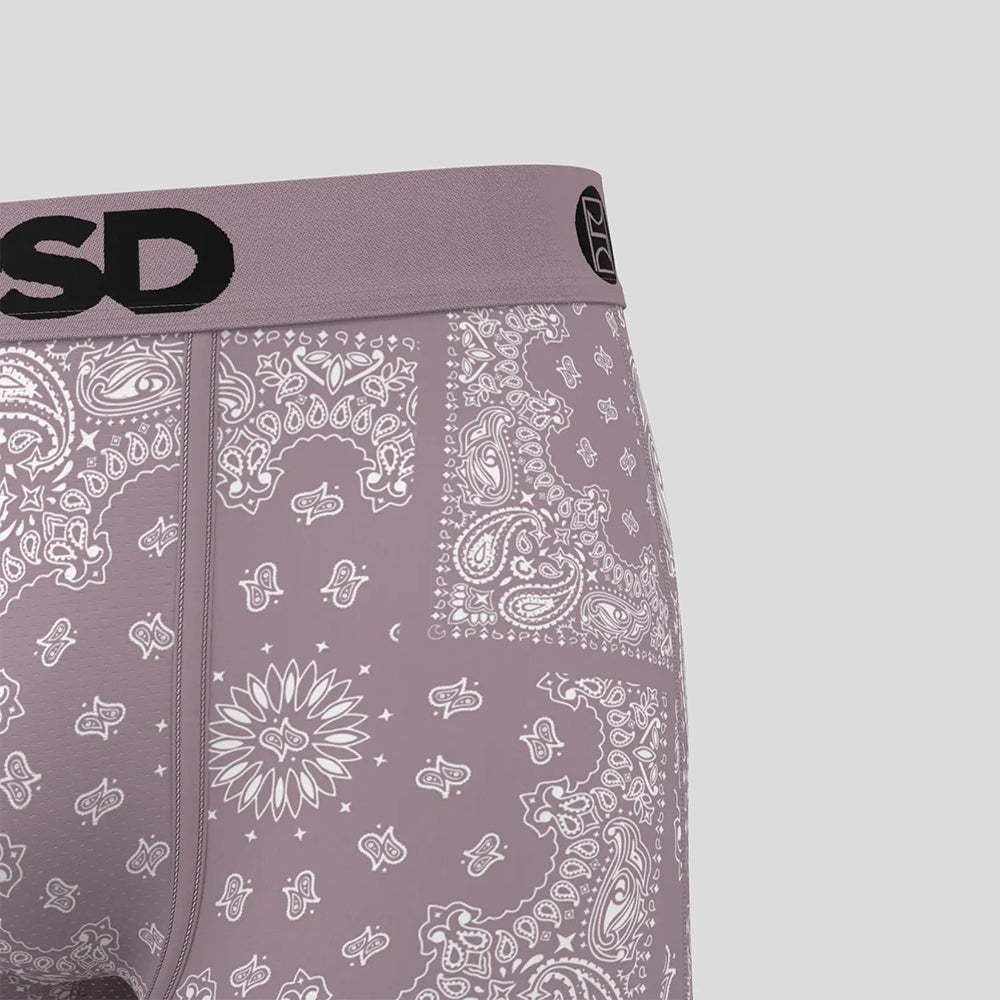 BANDANA-Bracket Boxer Briefs-Paisley Pattern-Purple