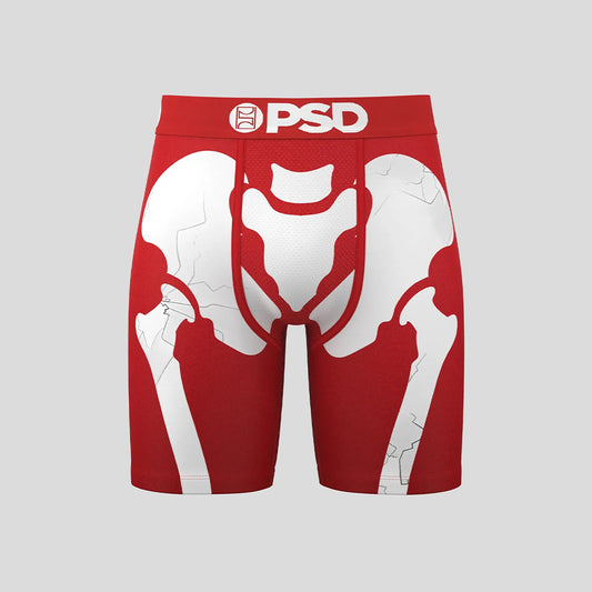 GRUNGE-Flat Boxer Briefs-Human Bone Legend-Red