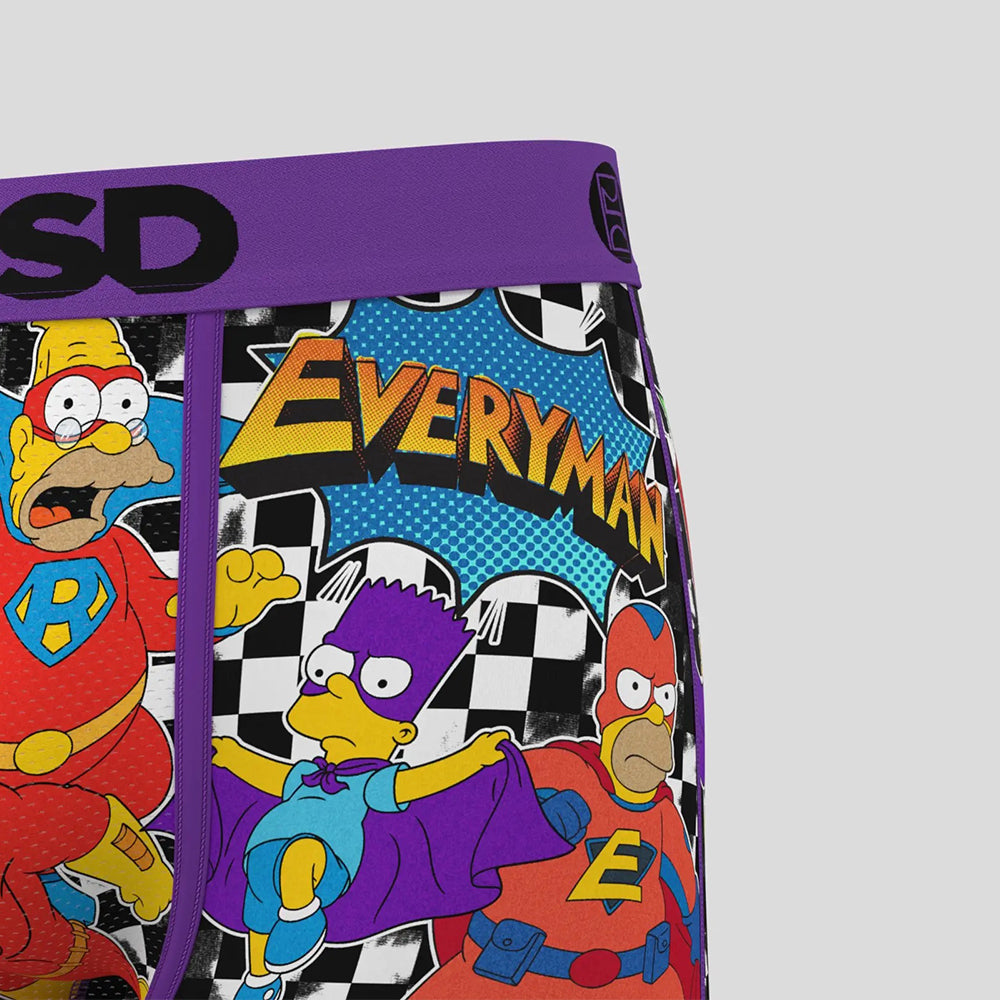 THE SIMPSONS- 平口四角褲-霸子戰隊-紫色