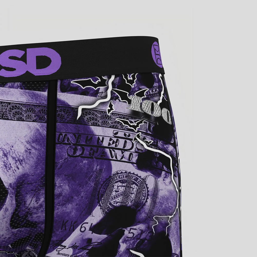 MONEY- 平口四角褲-空洞騎士-紫色