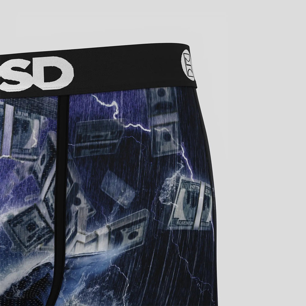 MONEY- 平口四角褲-呼風喚雨-黑色