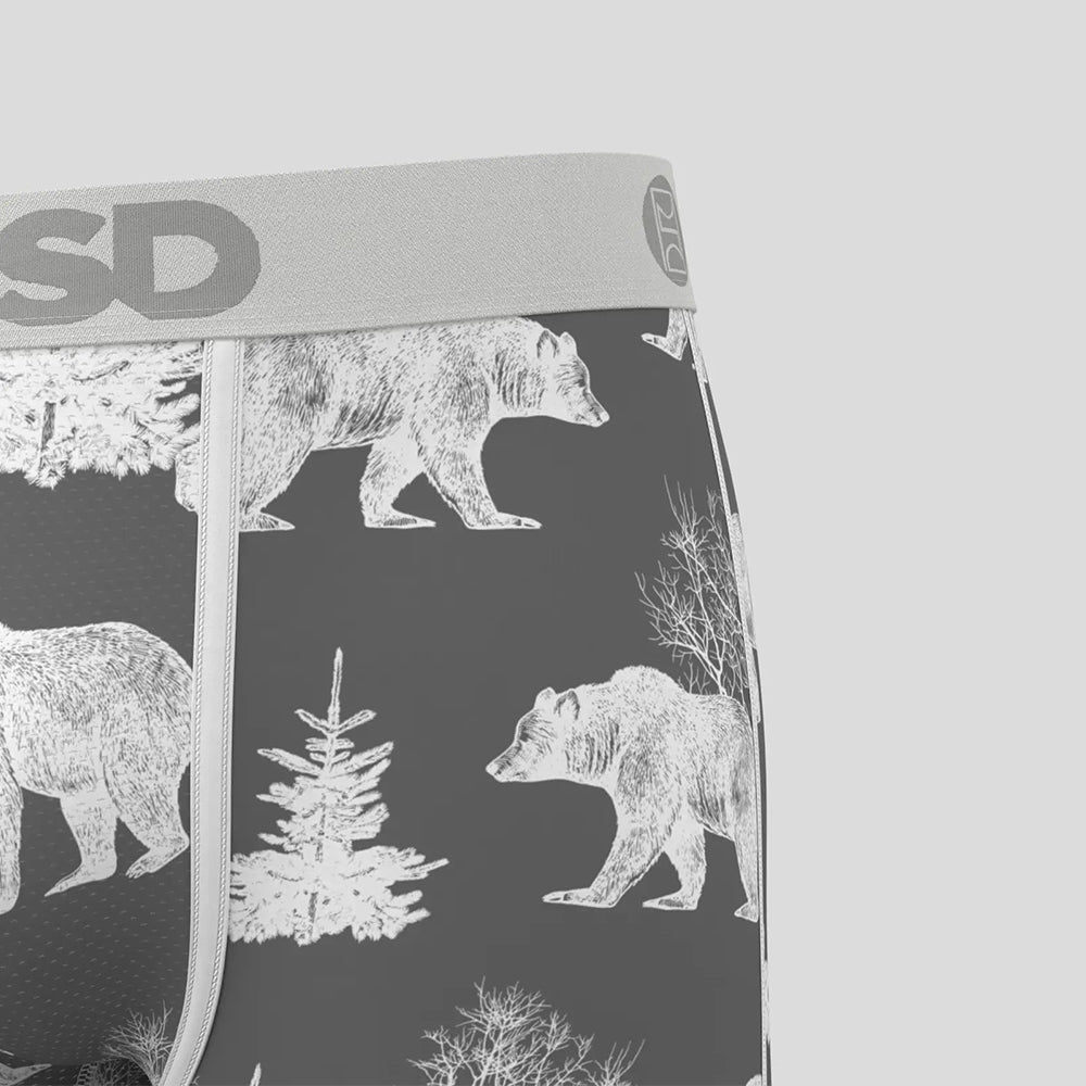 ANIMAL- 平口四角褲-CHILL 熊-白色