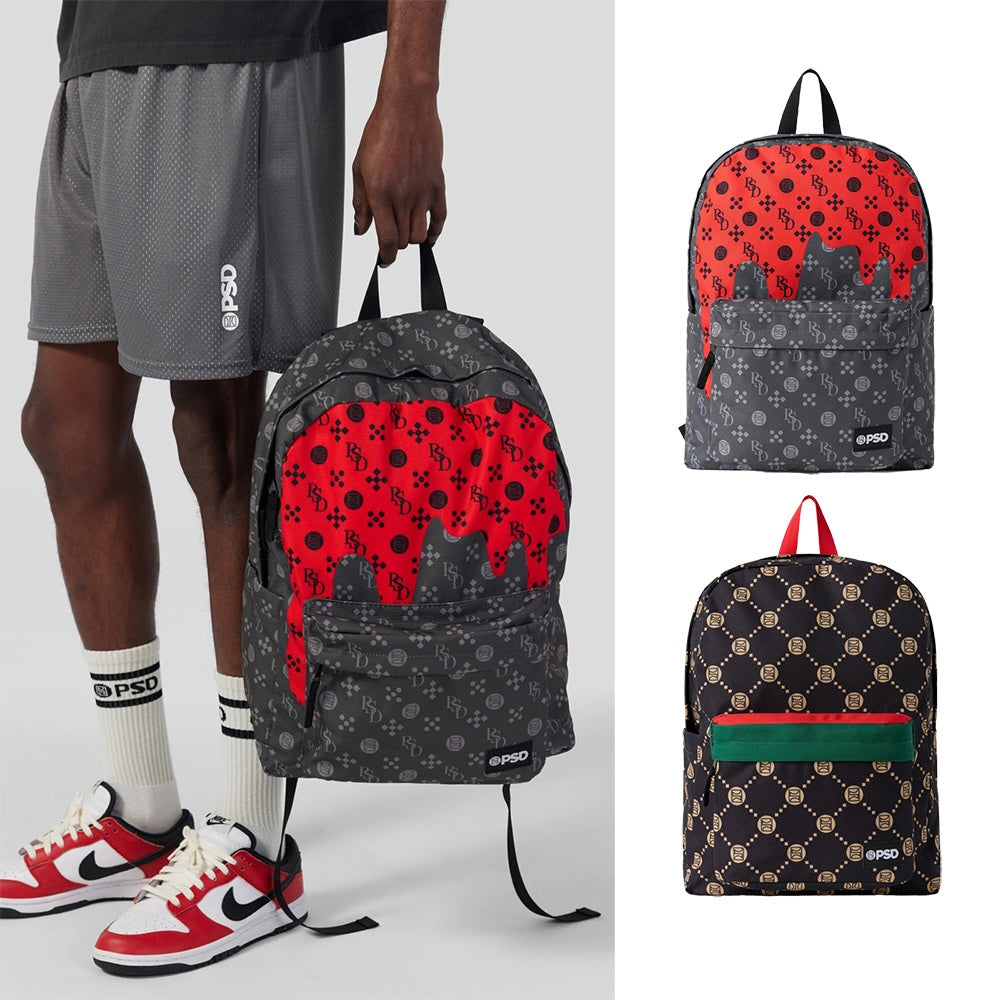 American style PSD logo badge sports backpack