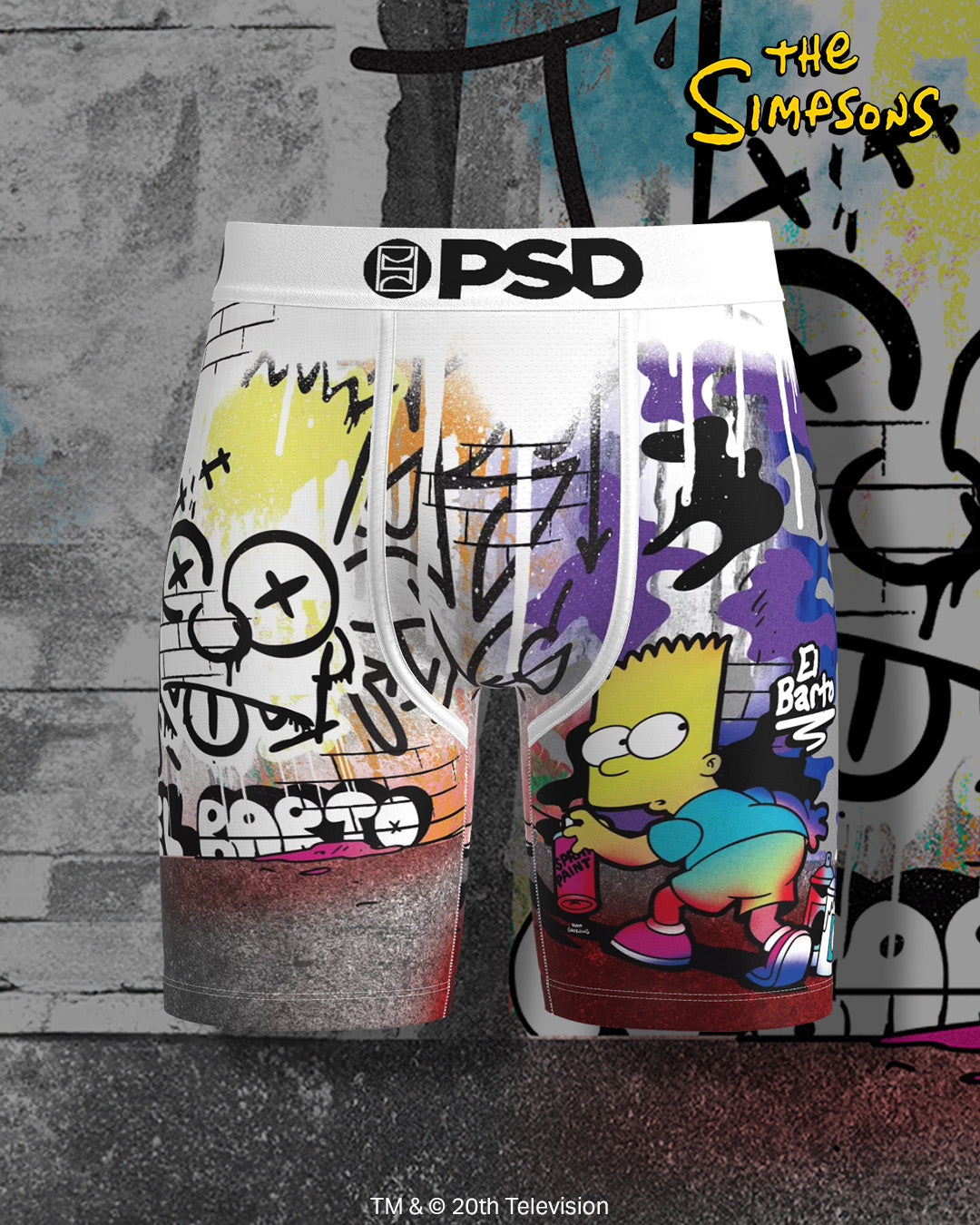 THE SIMPSONS-Flat-legged Boxer Briefs-Crazy Tyrant-White
