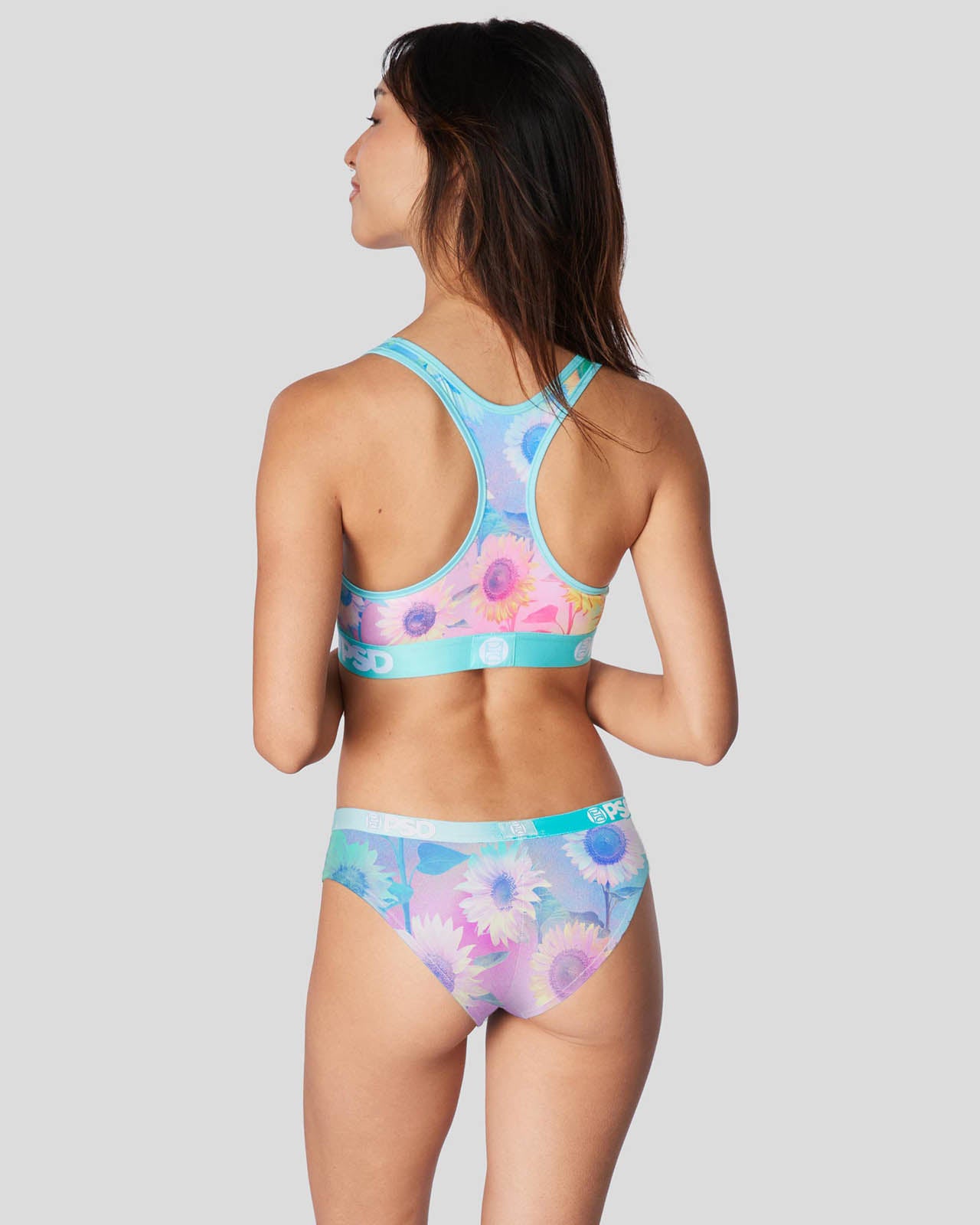 FLORAL- Briefs-Sunflower-Powder Blue