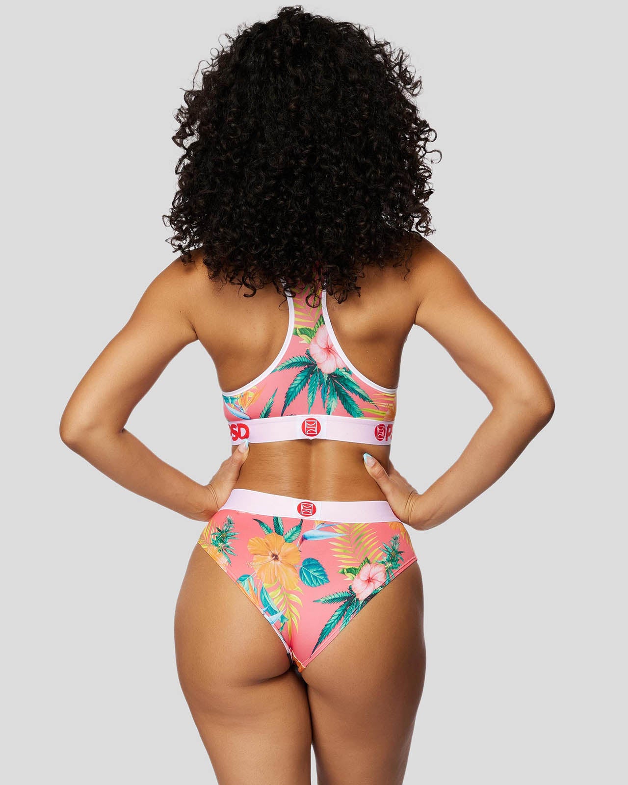 FLORAL- Briefs-Hot Hawaii-Peach