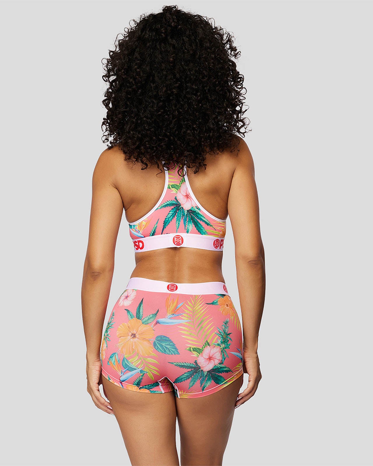 FLORAL- Cropped Tank Top-Hot Hawaii-Peach