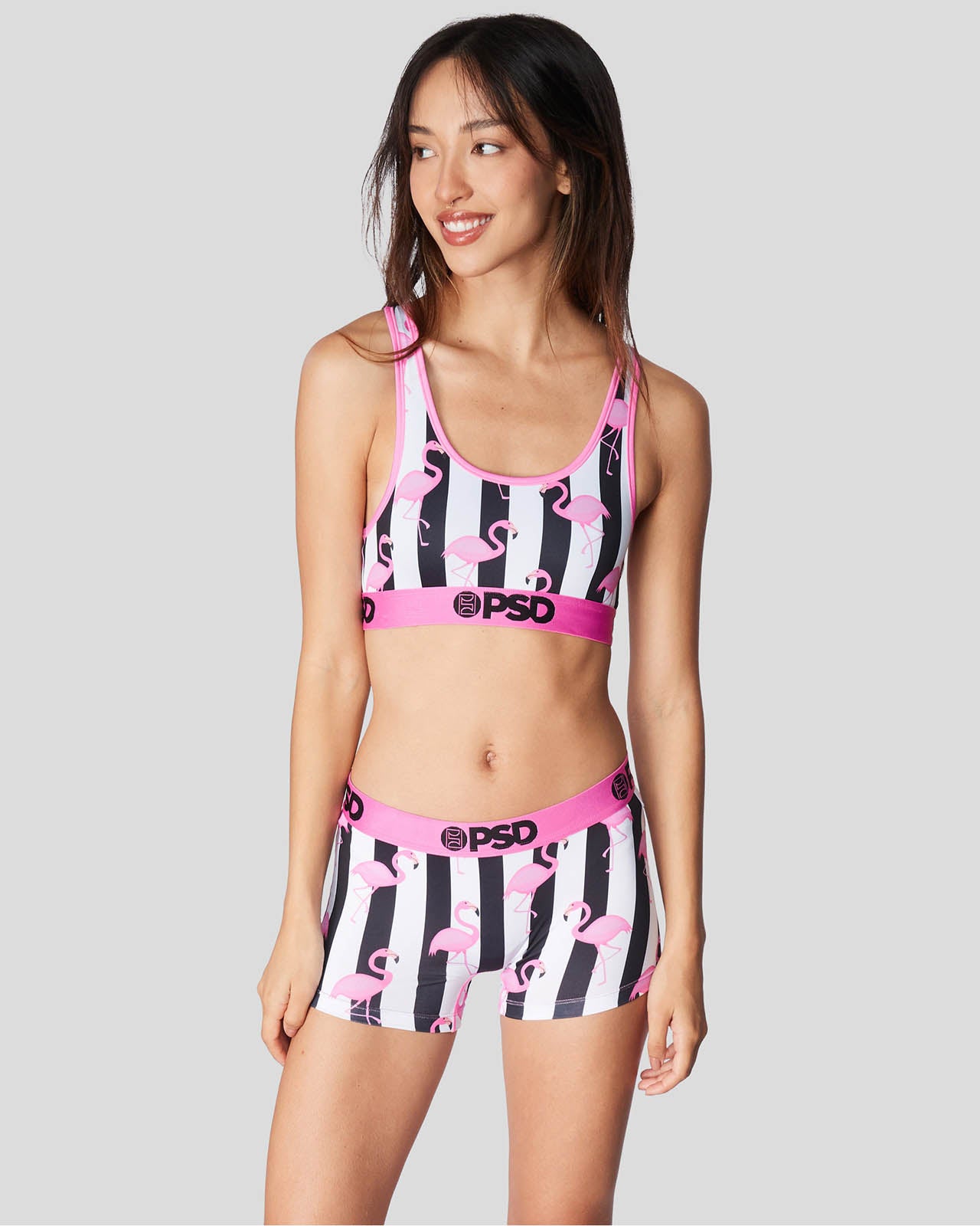 ANIMALS- Short-legged Boxer Pants-Flamingo-Pink