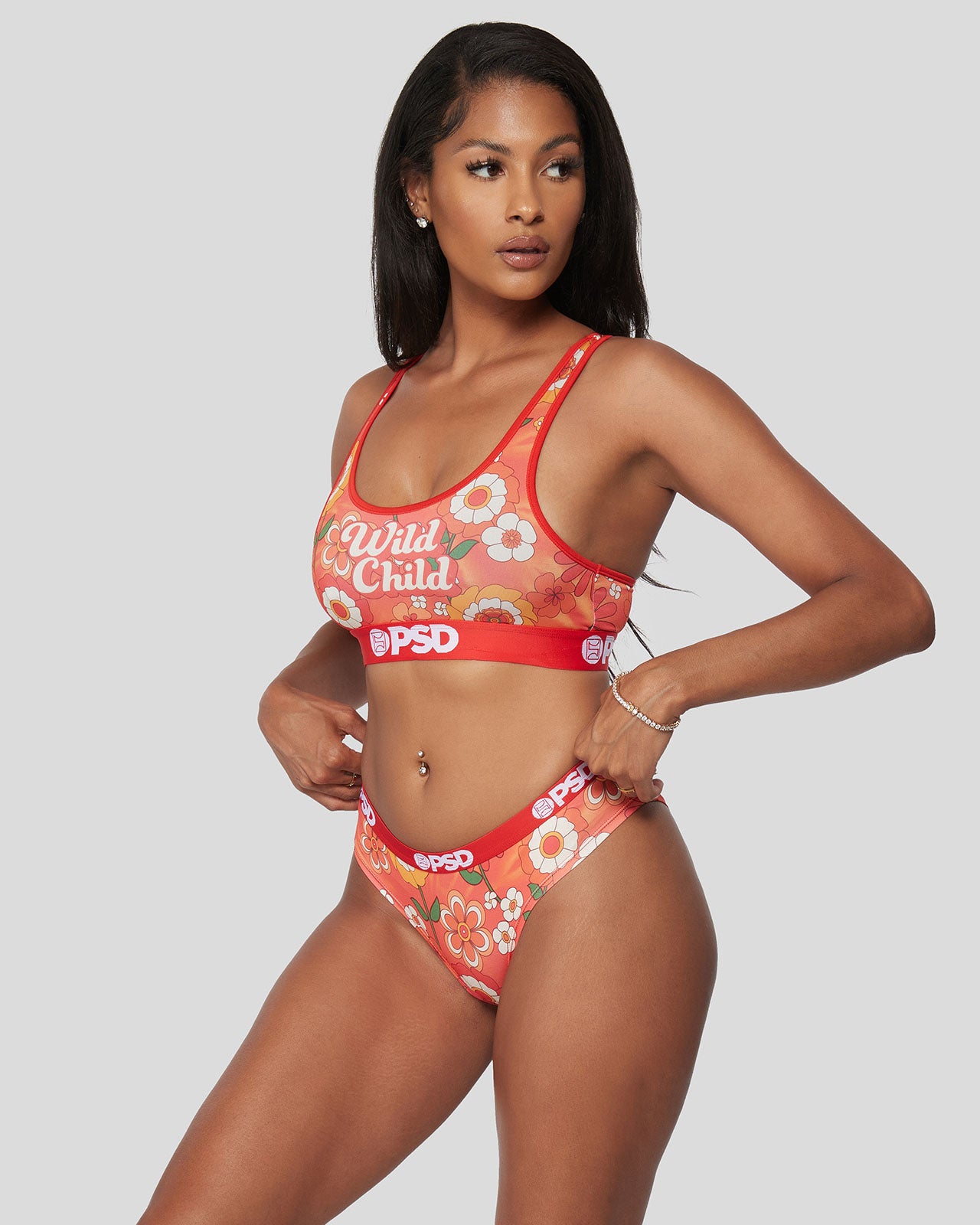 FLORAL- Briefs-Flower Series-Red