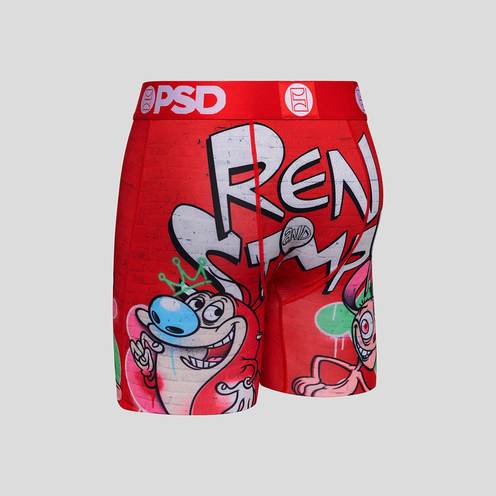 Ren and Stimpy- 平口四角褲-萊恩和史丁比-紅色