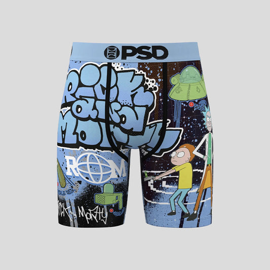 RICK AND MORTY- 平口四角褲-轟炸機-藍色
