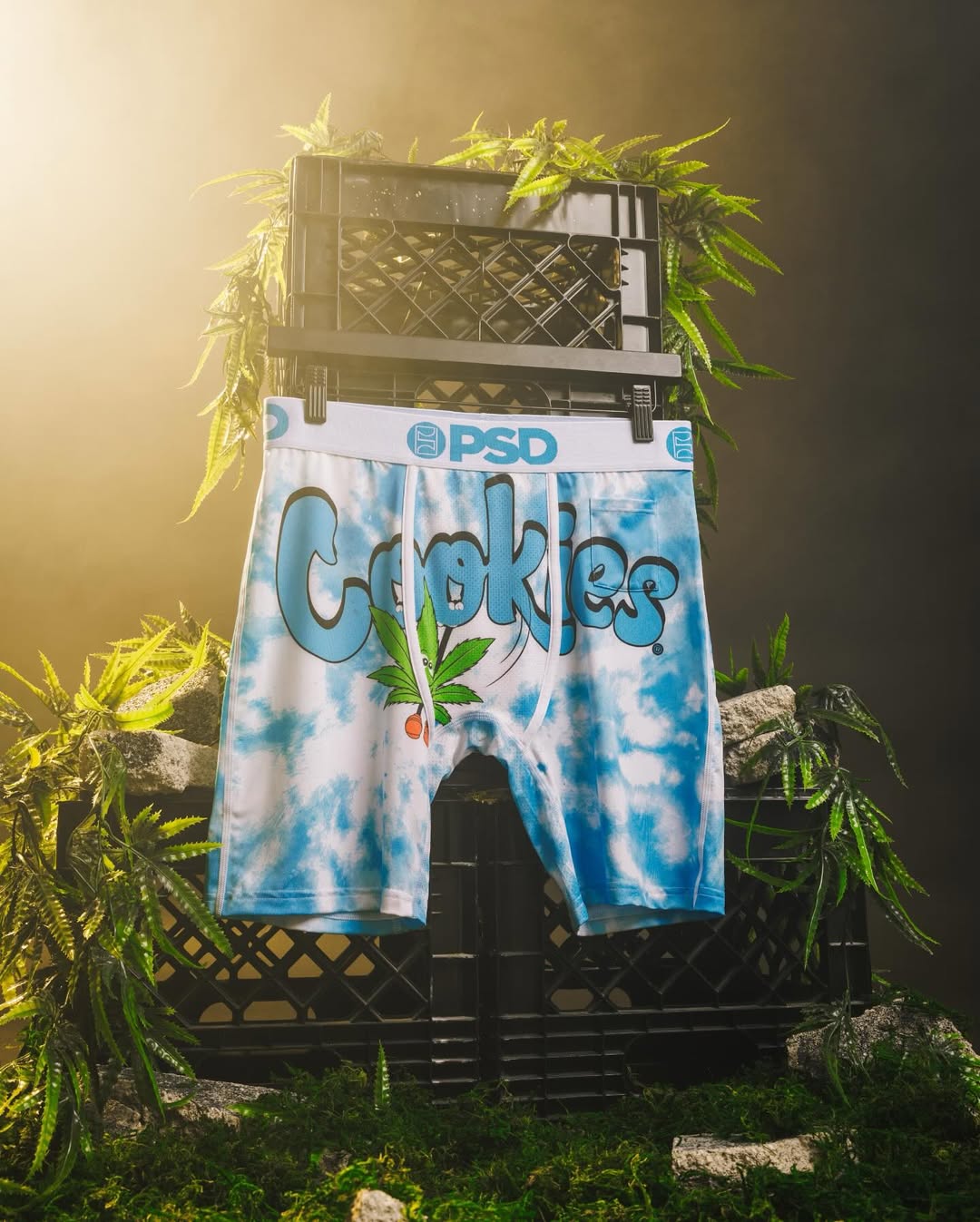 COOKIES- 平口四角褲-快樂崇拜-藍色