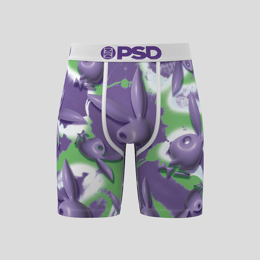 PLAYBOY- 平口四角褲-橡膠兔兔-紫色