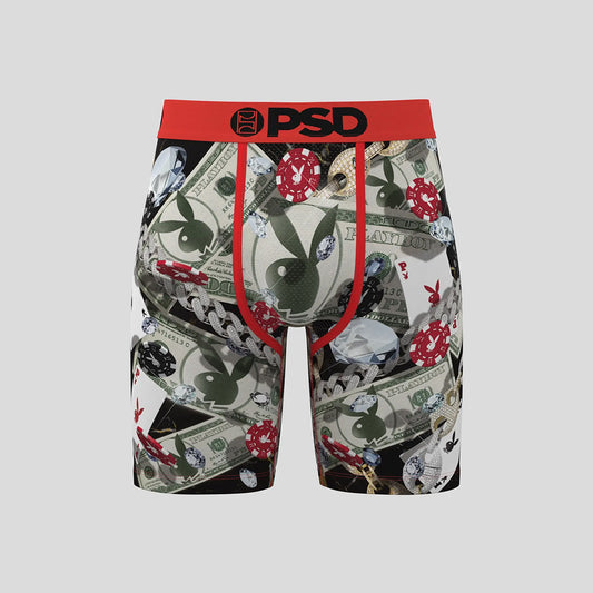 PLAYBOY- 平口四角褲-玩一把-紅色