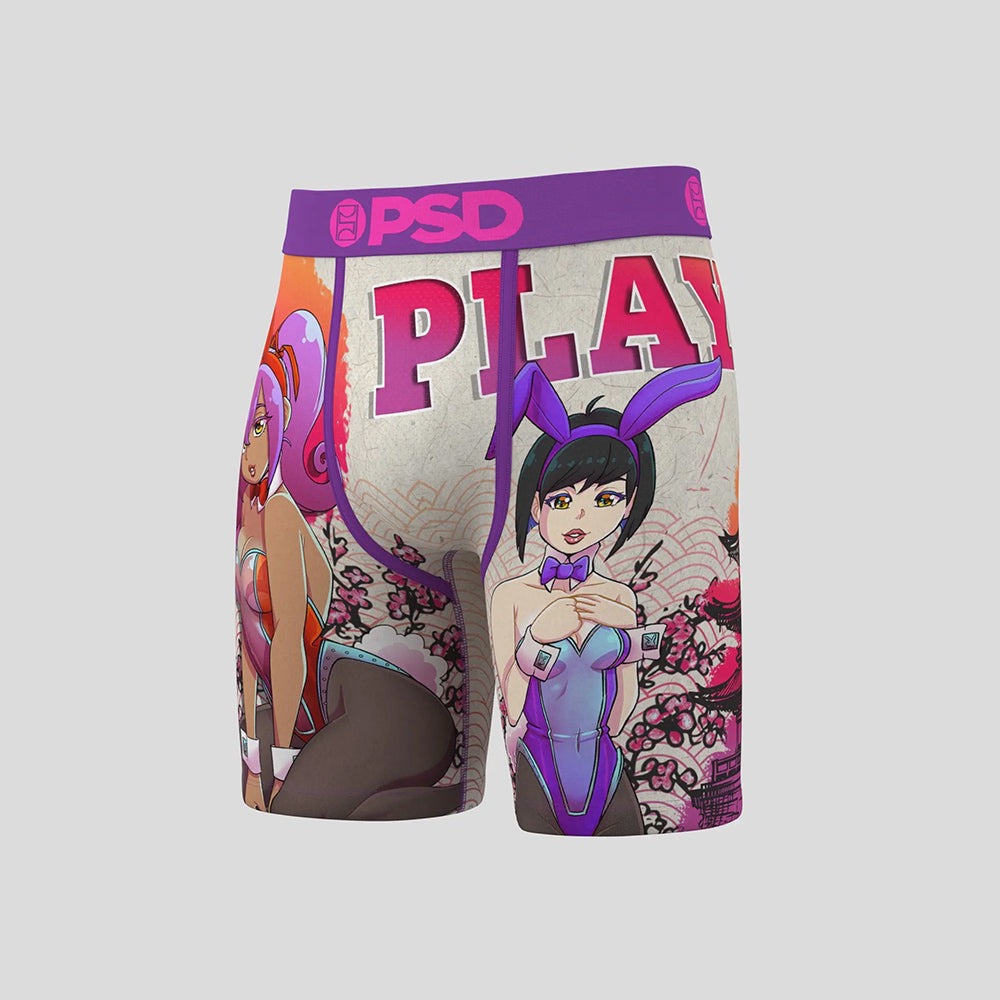 PLAYBOY- 平口四角褲-Y2K 兔女郎-紫色