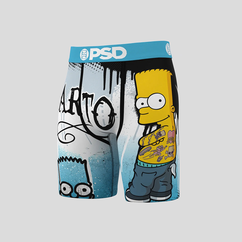 THE SIMPSONS- 平口四角褲-硬派霸子-藍色