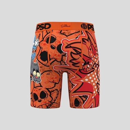 THE SIMPSONS- 平口四角褲-癢癢鼠與抓抓貓-橘色