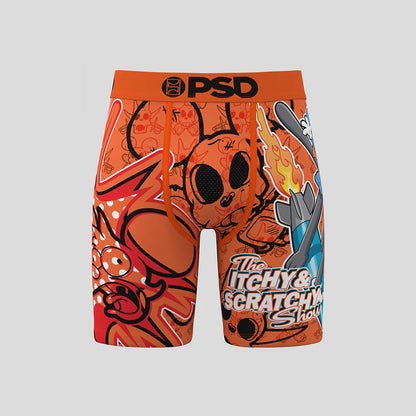 THE SIMPSONS- 平口四角褲-癢癢鼠與抓抓貓-橘色