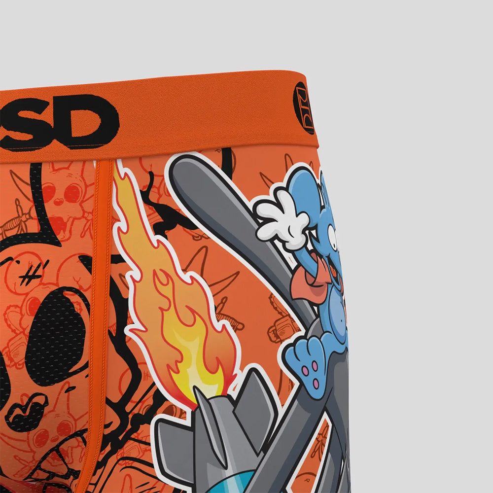 THE SIMPSONS- 平口四角褲-癢癢鼠與抓抓貓-橘色