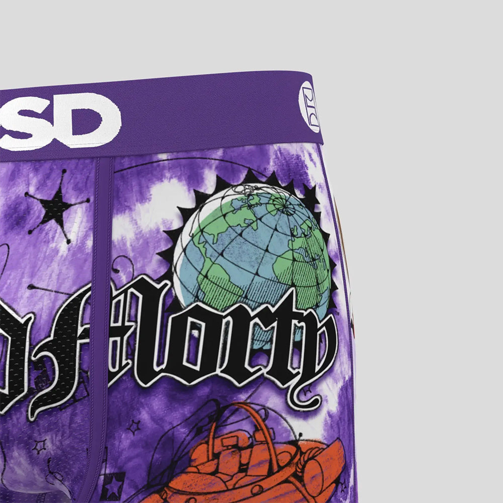 RICK AND MORTY- 平口四角褲-萌萌宇宙-紫色