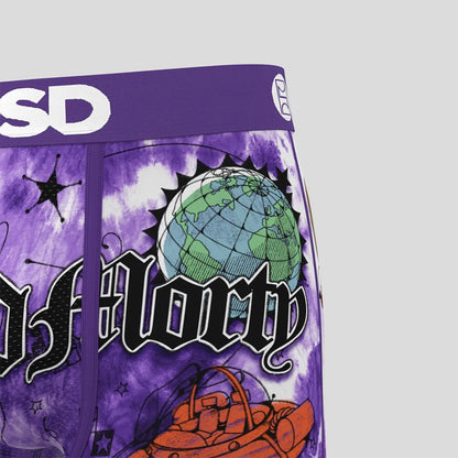 RICK AND MORTY- 平口四角褲-萌萌宇宙-紫色