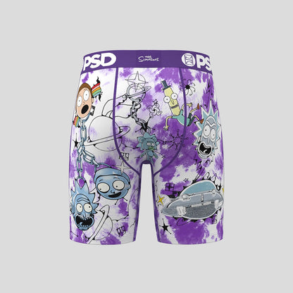 RICK AND MORTY- 平口四角褲-萌萌宇宙-紫色