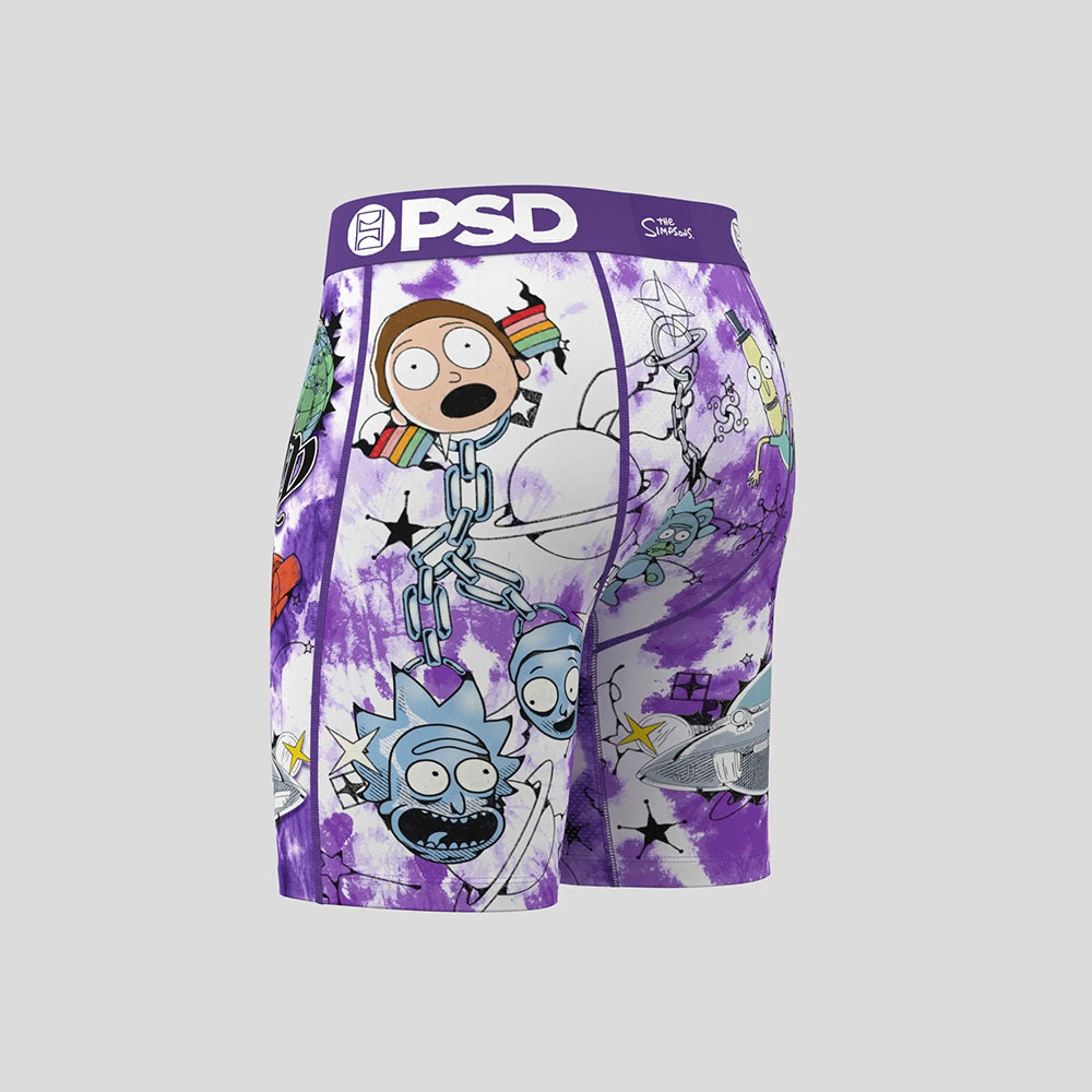 RICK AND MORTY- 平口四角褲-萌萌宇宙-紫色