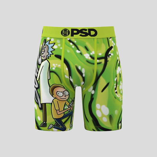 RICK AND MORTY- 平口四角褲-傳送門-綠色
