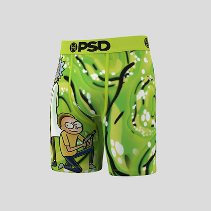 RICK AND MORTY- 平口四角褲-傳送門-綠色