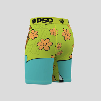 SCOOBY DOO- 平口四角褲-小花史酷比-綠色