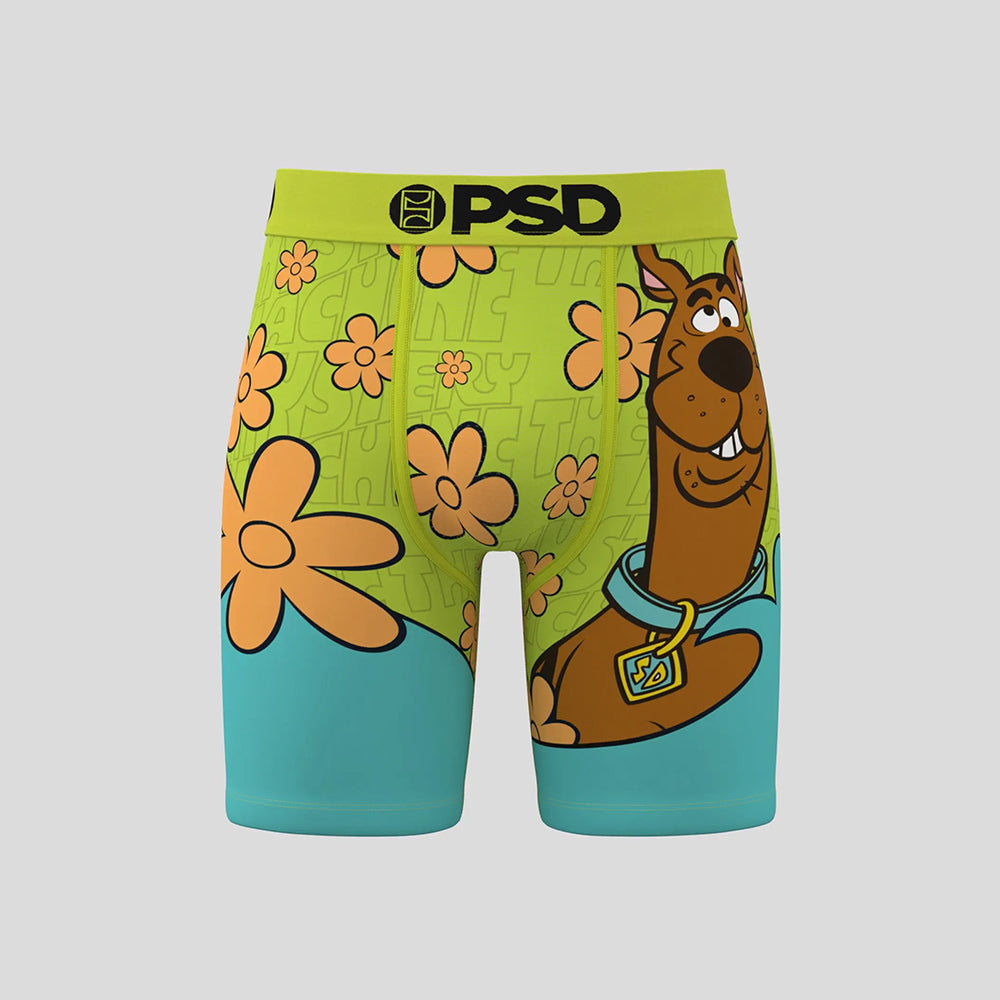 SCOOBY DOO- 平口四角褲-小花史酷比-綠色