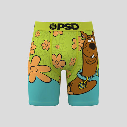 SCOOBY DOO- 平口四角褲-小花史酷比-綠色