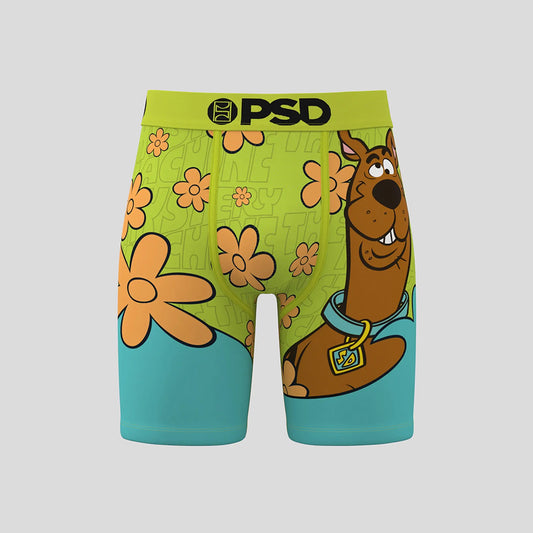 SCOOBY DOO- 平口四角褲-小花史酷比-綠色