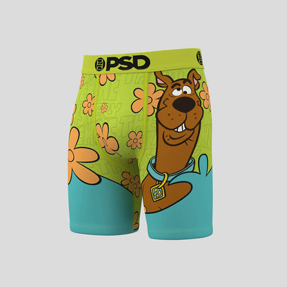 SCOOBY DOO- 平口四角褲-小花史酷比-綠色
