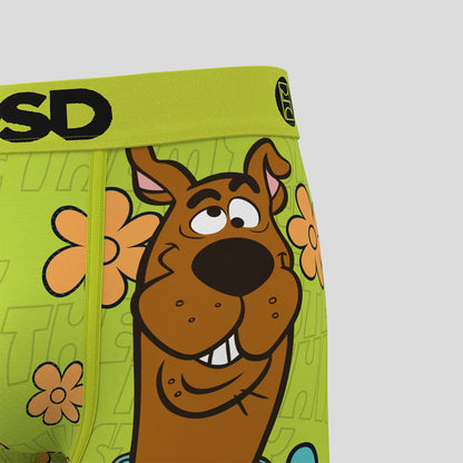 SCOOBY DOO- 平口四角褲-小花史酷比-綠色