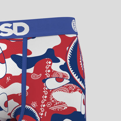 WARFACE- 平口四角褲-迷彩佩斯利-藍色