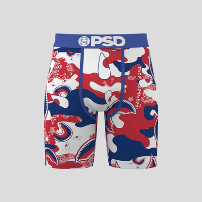 WARFACE- 平口四角褲-迷彩佩斯利-藍色