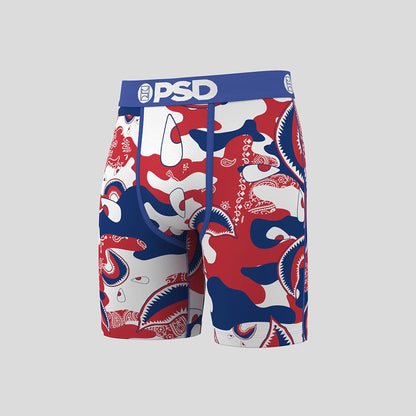 WARFACE- 平口四角褲-迷彩佩斯利-藍色