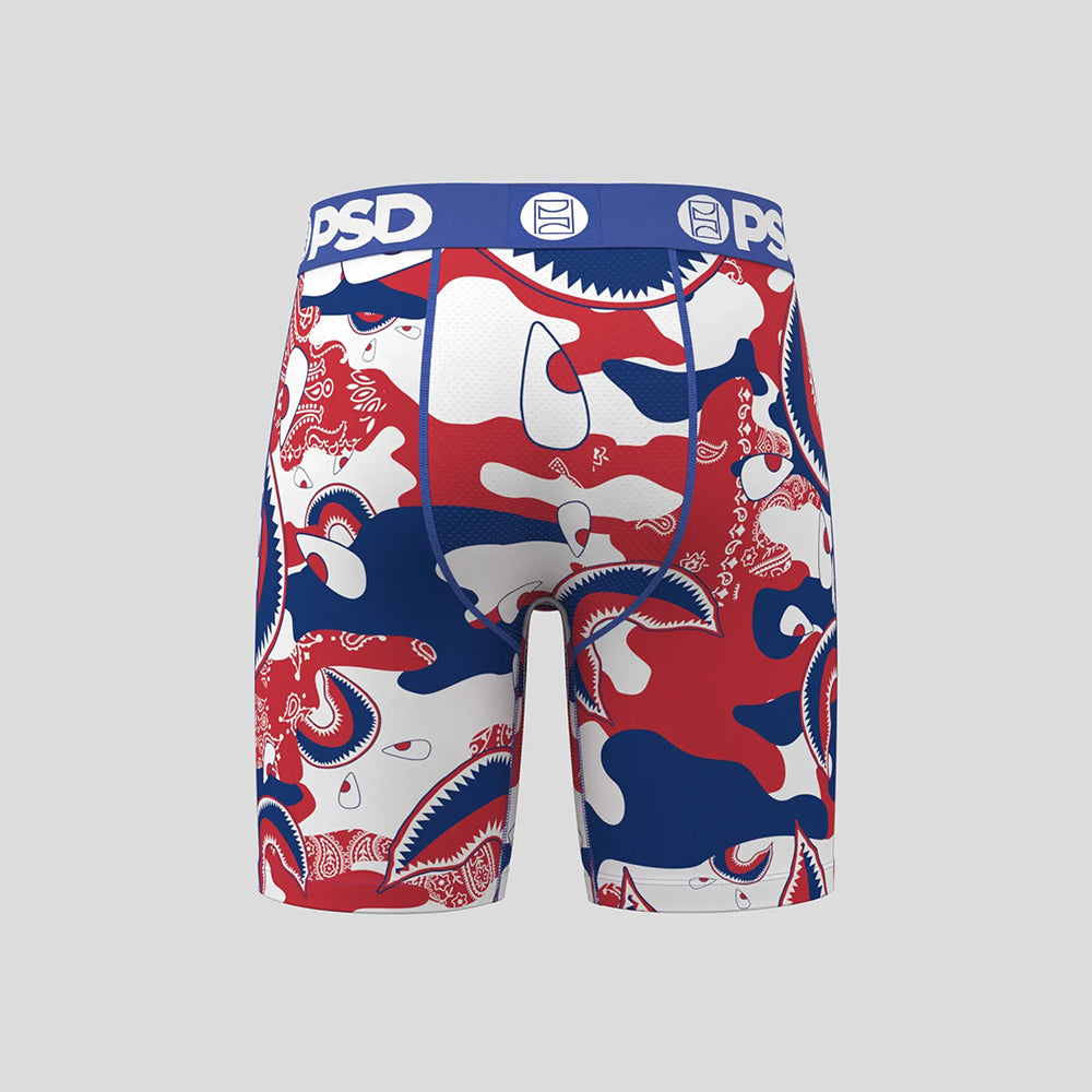 WARFACE- 平口四角褲-迷彩佩斯利-藍色