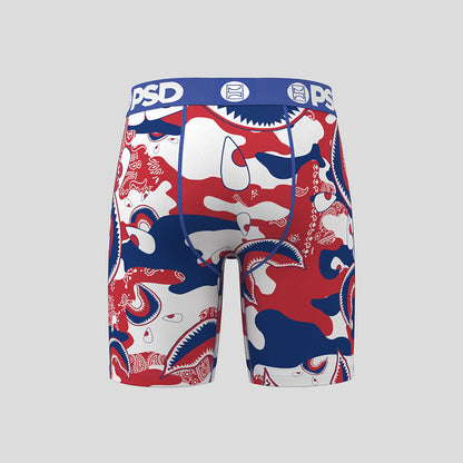 WARFACE- 平口四角褲-迷彩佩斯利-藍色