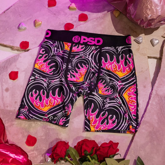 RECREATION- 平口四角褲-惡魔之心-粉色