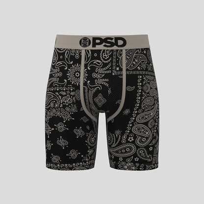 BANDANA- 平口四角褲-佩斯利花紋-卡其色