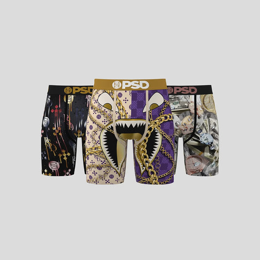 3-Pack - Boxer Briefs - Palm Tree Paradise - Blue