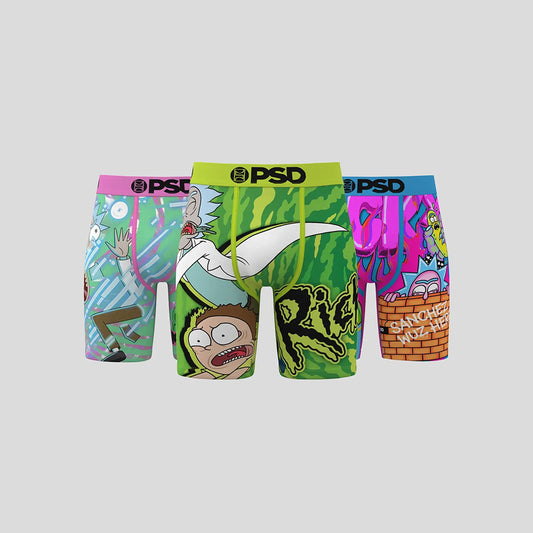 3-Pack - Boxer Briefs - Palm Tree Paradise - Blue