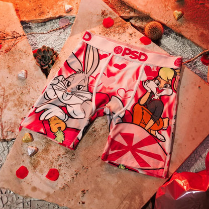 LOONEY TUNES- 平口四角褲-偷偷愛-紅色