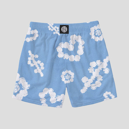 SPORTSWEAR- 運動短褲-天藍雲朵-藍色