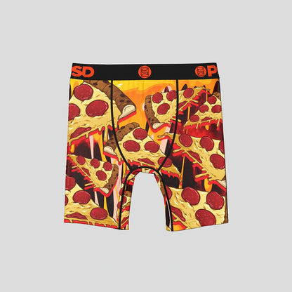 RECREATION- 男童平口四角褲-PIZZA-橘色